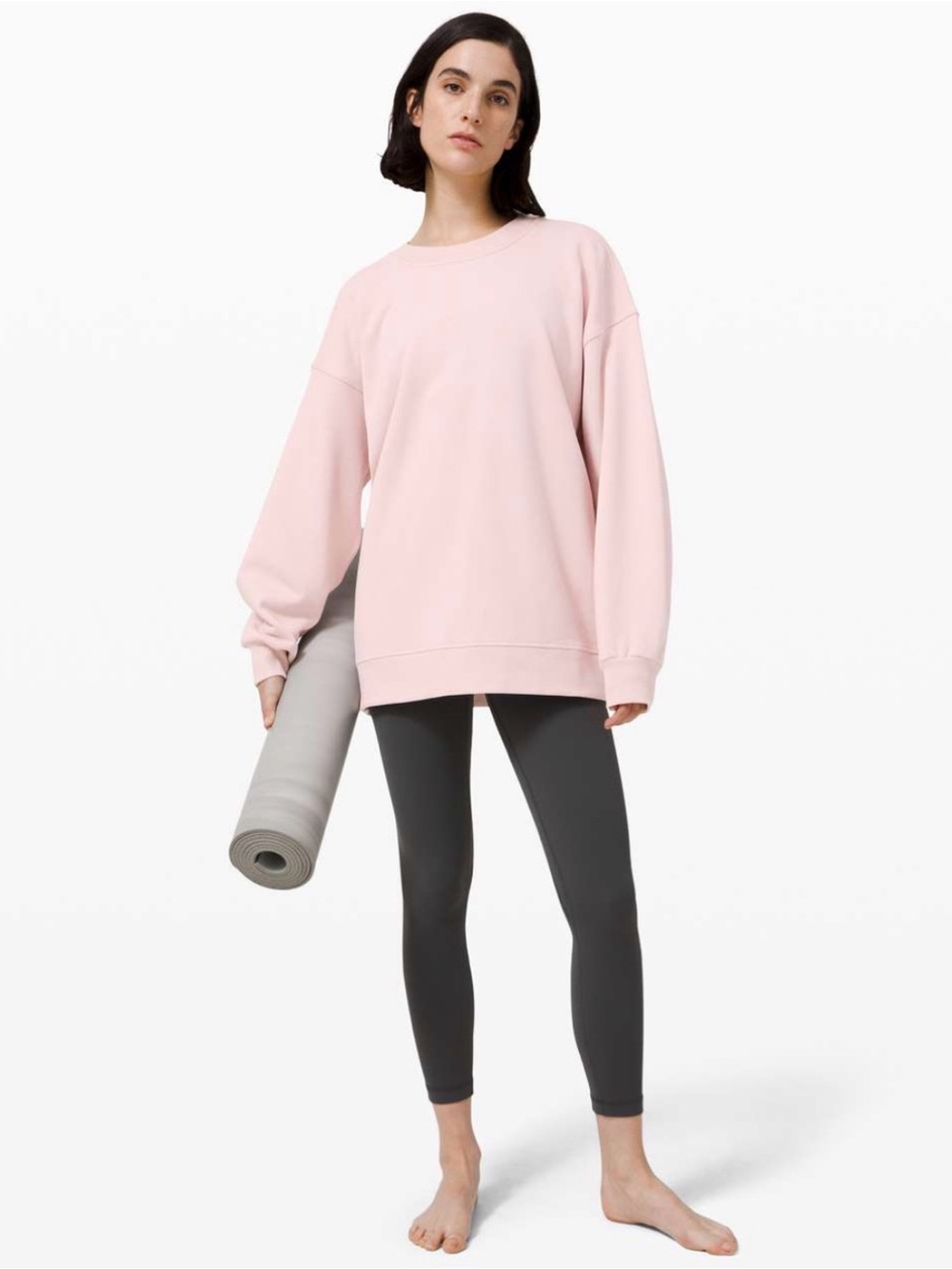 lululemon athletica Perfectly Oversized Crew in Porcelain Pink Size 6